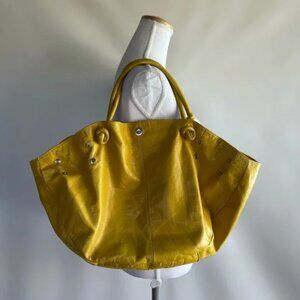 Allegra Carmine Leather Shopper Bag Italy